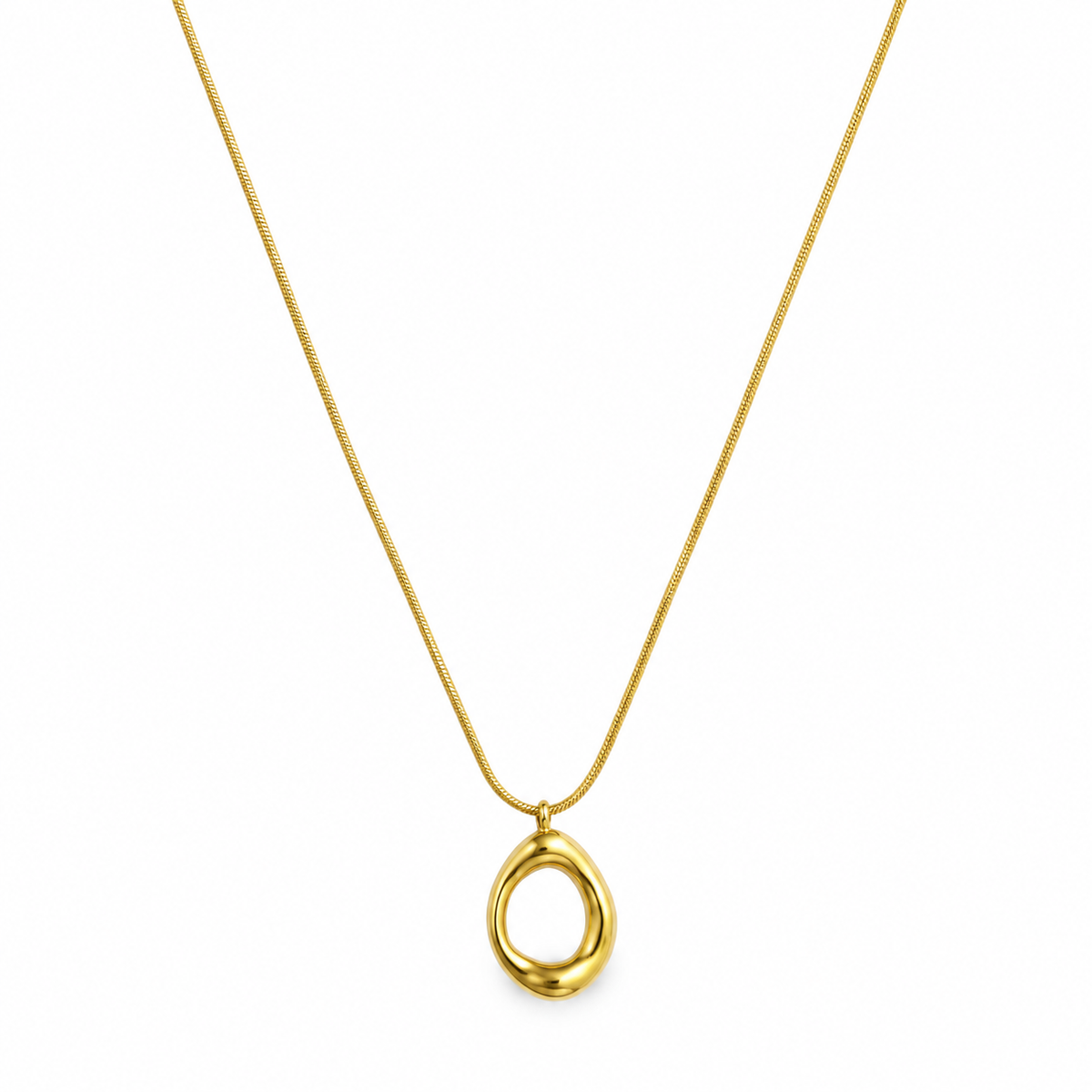 Halo Pendant 18K Gold Plated Necklace