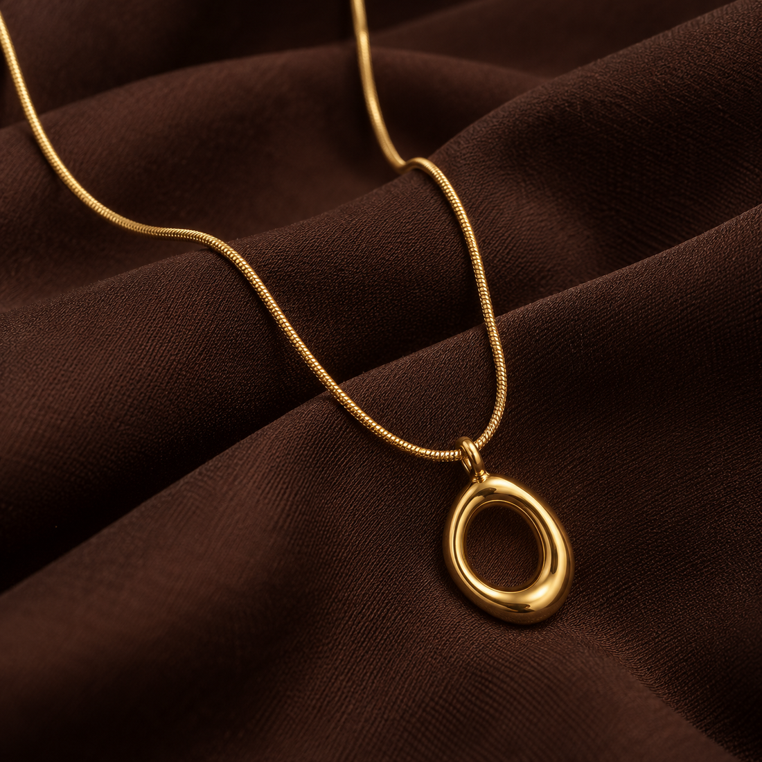 Halo Pendant 18K Gold Plated Necklace