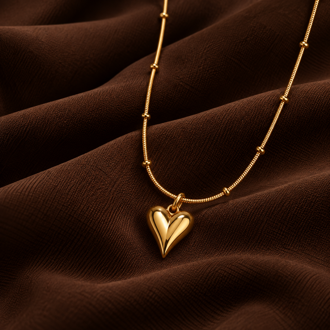 Pretty Heart 18K Gold Plated Necklace