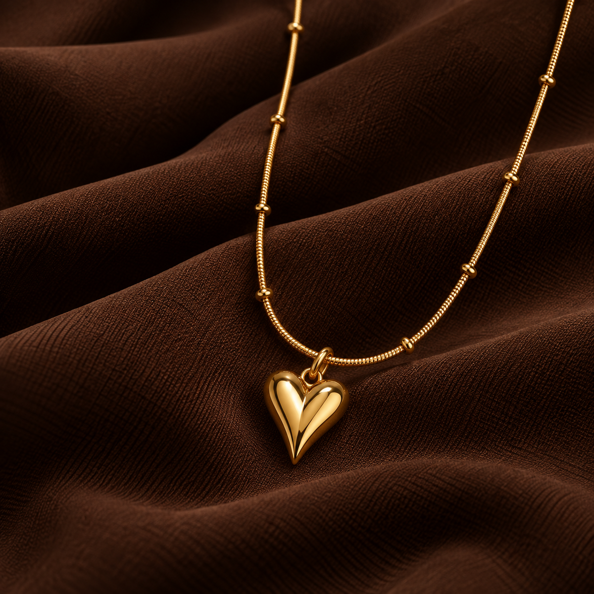 Pretty Heart 18K Gold Plated Necklace