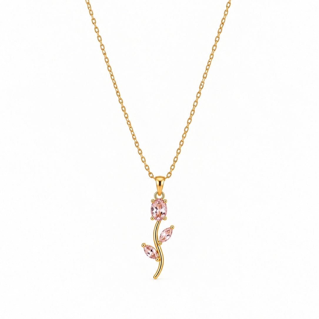 Bloom Tulip 18K Gold Plated Necklace 🌷