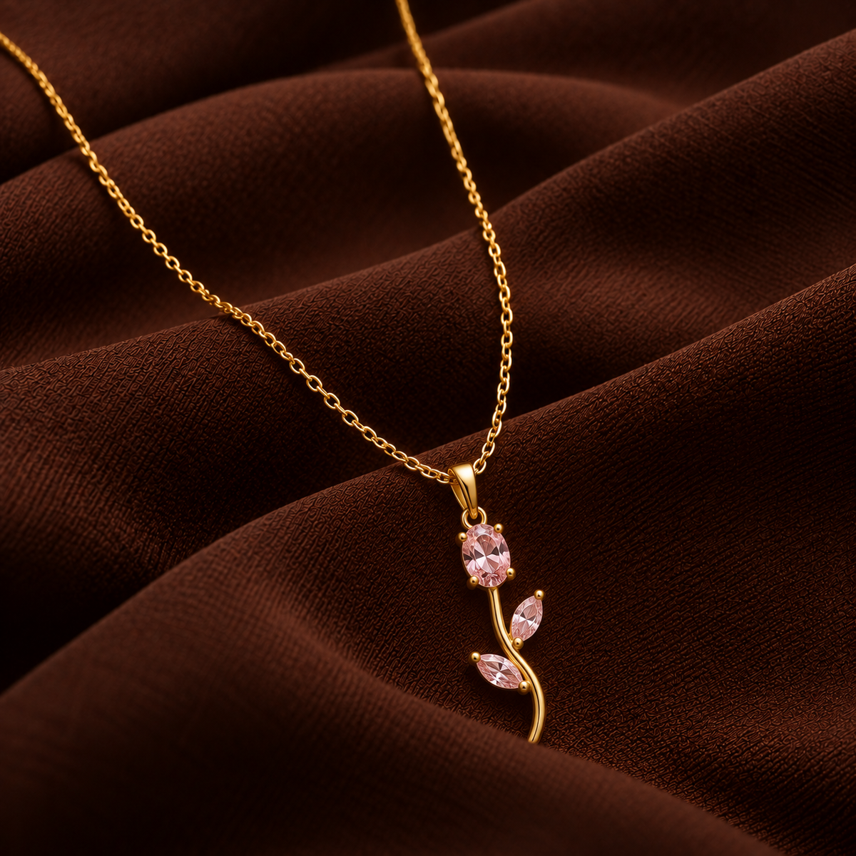 Bloom Tulip 18K Gold Plated Necklace 🌷