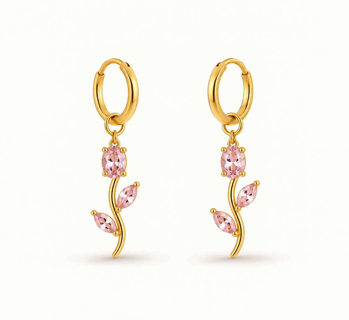 Bloom Tulip 18K Gold Plated Earrings 🌷