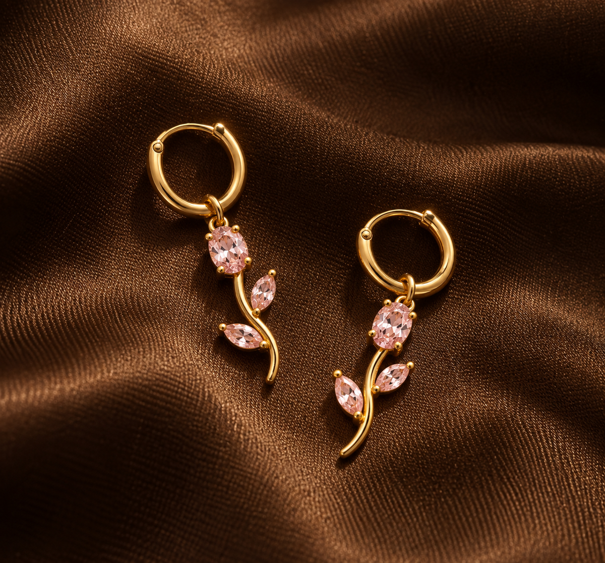 Bloom Tulip 18K Gold Plated Earrings 🌷