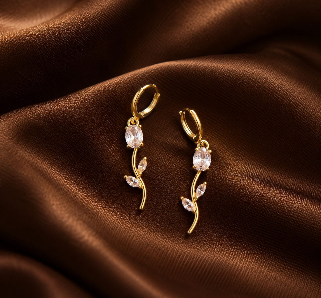 Bloom Tulip 18K Gold Plated Earrings 🌷