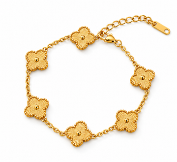 Gold Clover 18K Gold Plated Bracelet