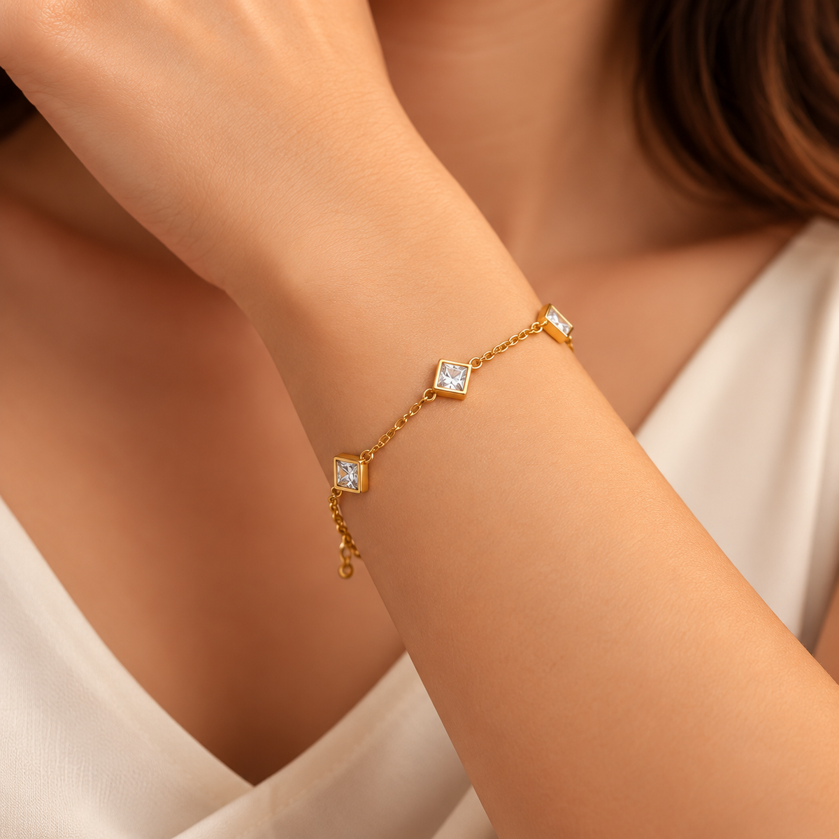 Crystal 18K Gold Plated Bracelet