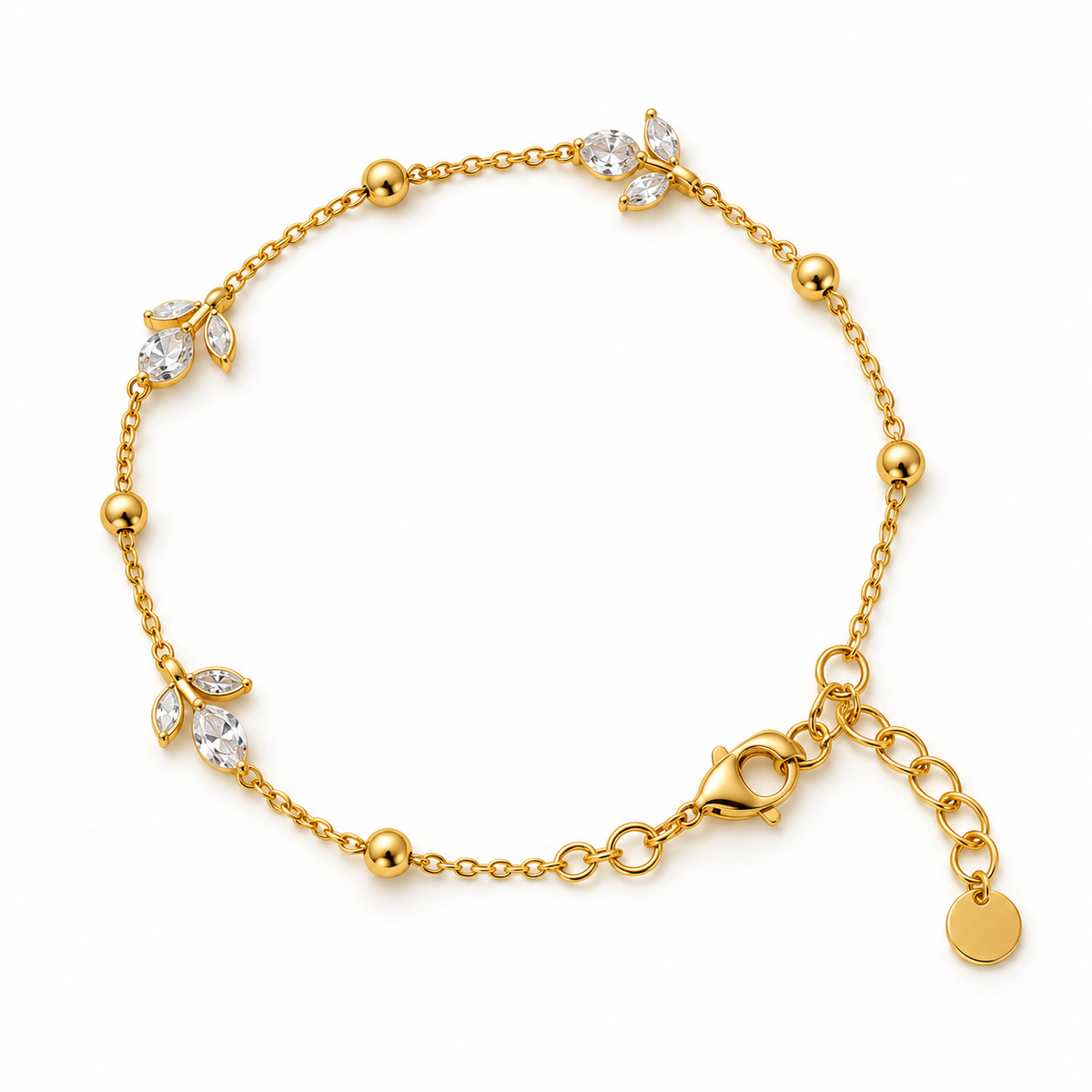 Dainty Tulip 18K Gold Plated Bracelet 🌷