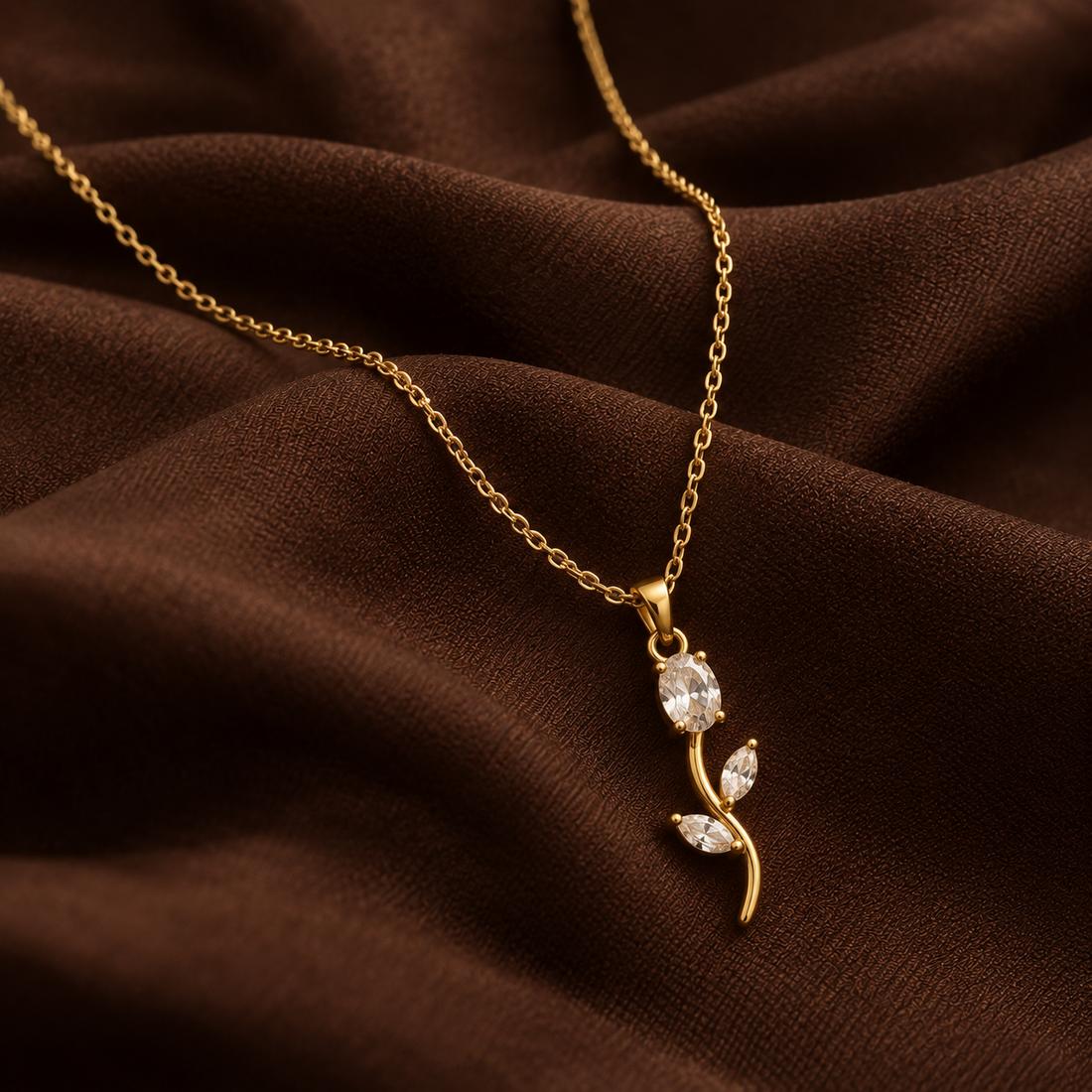 Bloom Tulip 18K Gold Plated Necklace 🌷