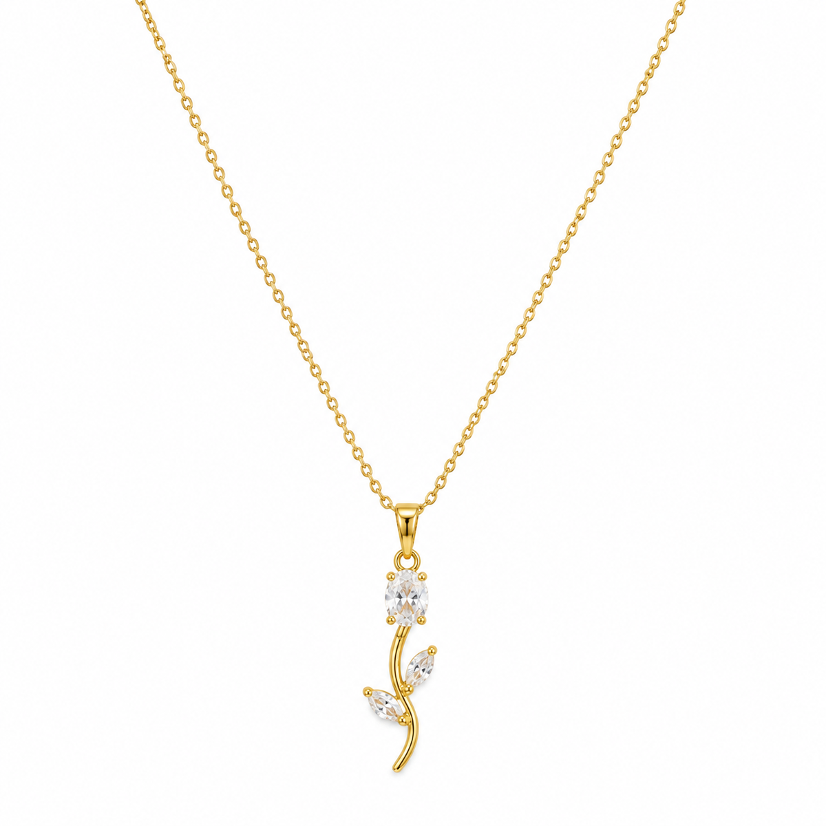 Bloom Tulip 18K Gold Plated Necklace 🌷
